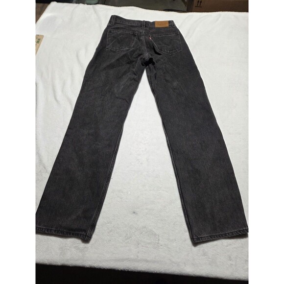 Levis Pants Women 24 Black Denim Jeans Premium Dad Jean Big E Cotton 24x30 - Picture 2 of 14